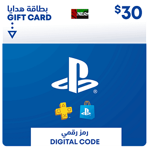PlayStation Store-Geschenkkarte im Wert von 30 $ – Vereinigte Arabische Emirate