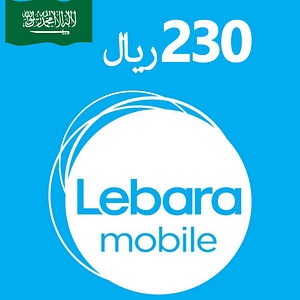 Lebara Poŝtelefona Reŝarga Karto - 230 SAR - KSA