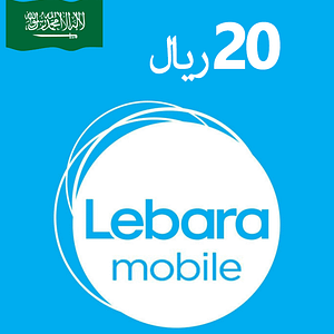 Lebara mobilt ladekort - 20 SAR - KSA