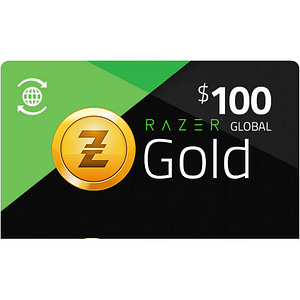 Razer auksinė kortelė 100 USD – pasaulinės sąskaitos