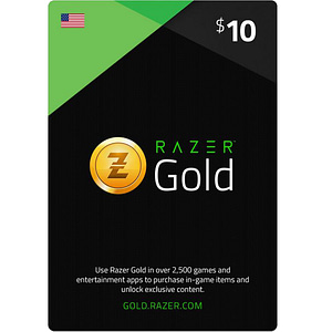 Targeta Razer Gold 10$ - Comptes dels EUA