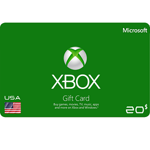 บัตรของขวัญ Xbox Live 20$ - สหรัฐอเมริกา