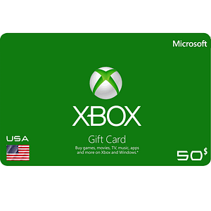 บัตรของขวัญ Xbox Live 50$ - สหรัฐอเมริกา
