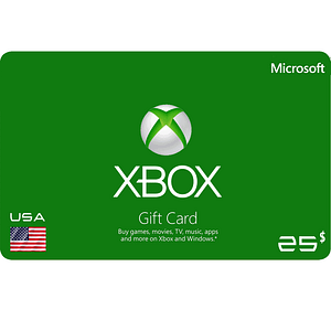 Xbox లైవ్ గిఫ్ట్ కార్డ్ 25$ - USA