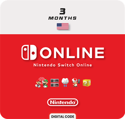 Nintendo Gift Cards 3 Months Membership - USA